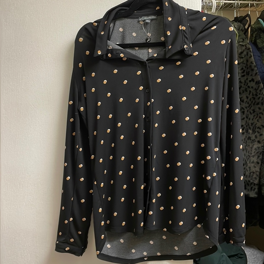 Black and gold button up shirt